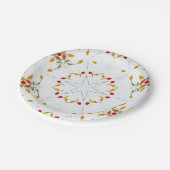 Elegant Vintag floral Pappteller (Schrägansicht)