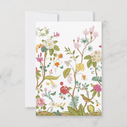 Elegant Vintag floral RSVP Karte (Rückseite)