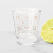 Elegant Vintag floral Schnapsglas (Rückseite)