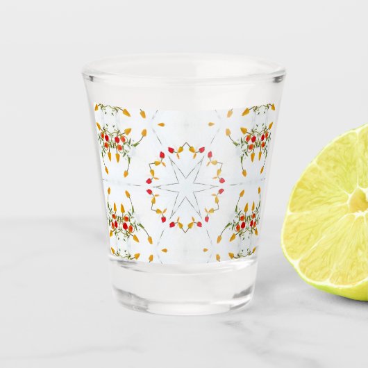 Elegant Vintag floral Schnapsglas (Vorderseite)