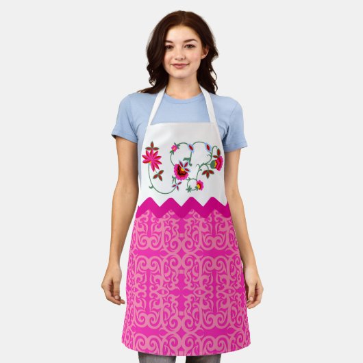 Elegant Vintag floral Schürze (Getragen)