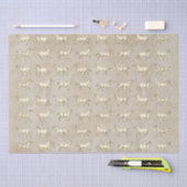 Elegant Vintag Galloping Pferde Beige Kraft Seidenpapier (Handwerk)