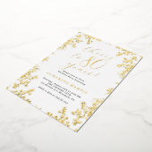 Elegant Vintag Gold 80. Geburtstag Folieneinladung (Gedreht)