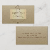 Elegant Vintag, Kraft, Dress Visitenkarte (Vorne/Hinten)