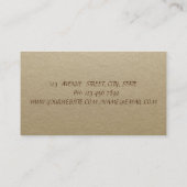 Elegant Vintag, Kraft, Dress Visitenkarte (Rückseite)