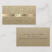 Elegant Vintag, Kraft, Gold Confetti Visitenkarte (Vorne/Hinten)