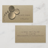 Elegant Vintag, Kraft, Gold Confetti Visitenkarte (Vorne/Hinten)