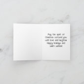 Elegant Vintag London Christmas Classic Karte (Innenseite)