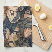 Elegant Vintag Moth William Morris Inspiriert Geschirrtuch (Viertel Falte)