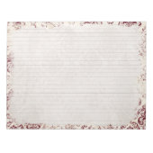 Elegant Vintag Notizblock (Vorderseite)