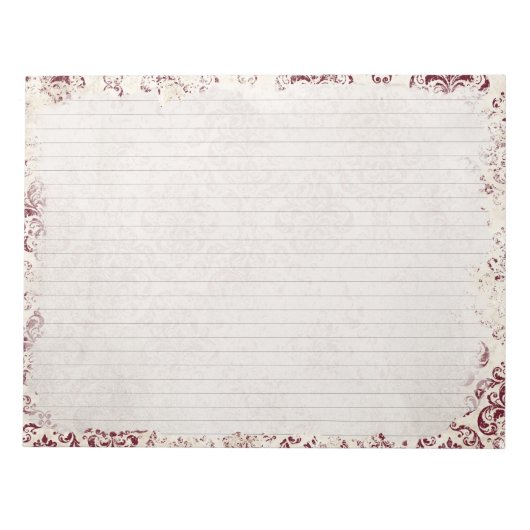 Elegant Vintag Notizblock (Vorderseite)