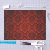 Elegant Vintag Red Damask Seidenpapier (Handwerk)