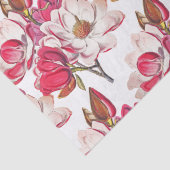 Elegant Vintag Rosa Magnolia Weiß Seidenpapier (Detail)