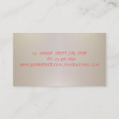 Elegant Vintag, Spitze, Rose Visitenkarte (Rückseite)