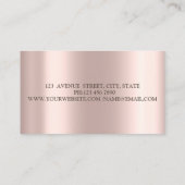 Elegant Vintag , Spitzen-Rose Gold Visitenkarte (Rückseite)