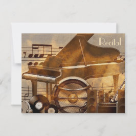 Elegant Vintag Unisex Music - Einladungen