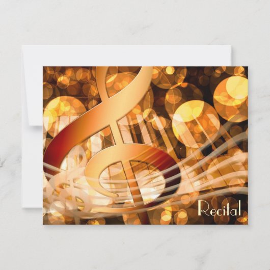 Elegant Vintag Unisex Music - Einladungen (Vorderseite)