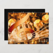 Elegant Vintag Unisex Music - Einladungen (Vorne/Hinten)