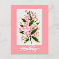 Elegant Vintag Weigela Pflanze Happy Birthday