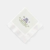 Elegant Vintage Art Nouveau Initials Wedding Serviette (Ecke)