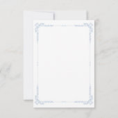 Elegant Vintage Baroque Dusty Blue Wedding Save The Date (Rückseite)