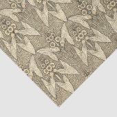 Elegant Vintage Beige Art Nouveau Floral Seidenpapier (Detail)