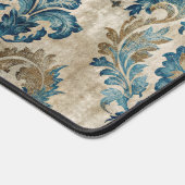 Elegant Vintage Blue Floral Schreibtischunterlage (Ecke)
