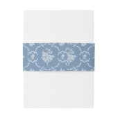 Elegant Vintage Blue Toile Monogram Wedding Einladungsbanderole (Rückseitenbeispiel)