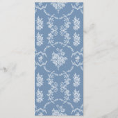 Elegant Vintage Blue Toile Monogram Wedding Menus Menükarte (Rückseite)