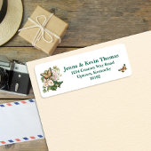 Elegant Vintage Butterfly & Flowers Retrun Labels