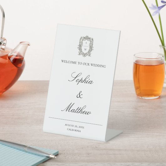 Elegant Vintage Calligraphy Wedding Sockelschild (In SItu)