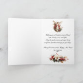 Elegant Vintage Christmas Angel Feiertagskarte (Innenseite)