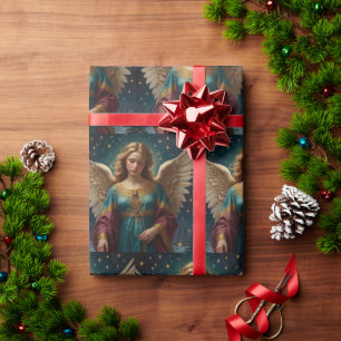 Elegant Vintage Christmas Angel Geschenkpapier