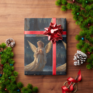Elegant Vintage Christmas Angel Geschenkpapier