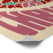 Elegant Vintage Christmas Whimsy Poster (Ecke)