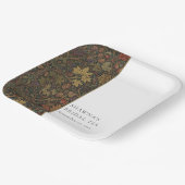 Elegant Vintage Cottage Botanical Fall Shower Tea Pappteller (Gewinkelt)