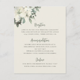 Elegant Vintage Cream Floral Wedding Begleitkarte