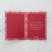 Elegant Vintage Cupid & Red Rose Valentine’s Karte (Innenseite)