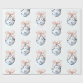 Elegant Vintage Easter Egg Wrapping Paper Geschenkpapier (Flach)