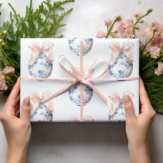 Elegant Vintage Easter Egg Wrapping Paper Geschenkpapier