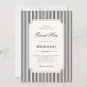 Elegant Vintage Einladung (Vorderseite)