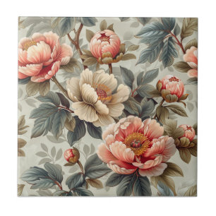 Elegant vintage floral fliese