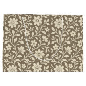 Elegant Vintage Floral Gift Bag Große Geschenktüte (Rückseite)