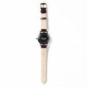 Elegant Vintage Floral Monogram couple names Armbanduhr (Rückseite)