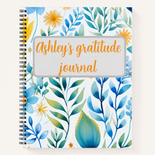 Elegant vintage floral notebook notizblock (Vorderseite)