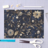 Elegant Vintage Floral Tissue Paper Seidenpapier (Handwerk)