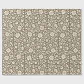 Elegant Vintage Floral Wrapping Paper Geschenkpapier (Flach)