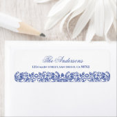 Elegant Vintage French blue Floral (Insitu)