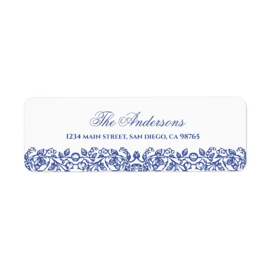 Elegant Vintage French blue Floral (Vorne)
