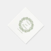 Elegant Vintage French Sage green Floral Serviette (Ecke)